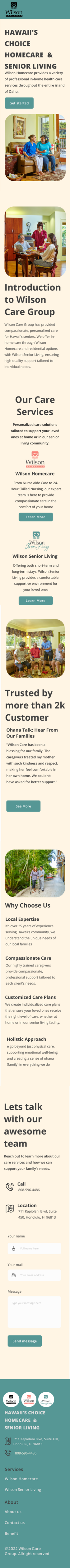 Wordpress Design by Taufik H for Wilson Care Group | Design: #33779404