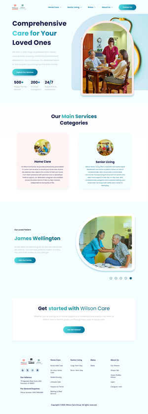 Wordpress Design by Taufik H for Wilson Care Group | Design: #33779448