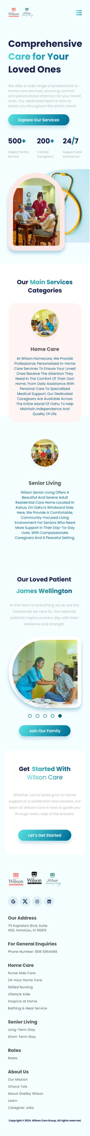 Wordpress Design by Taufik H for Wilson Care Group | Design: #33779449