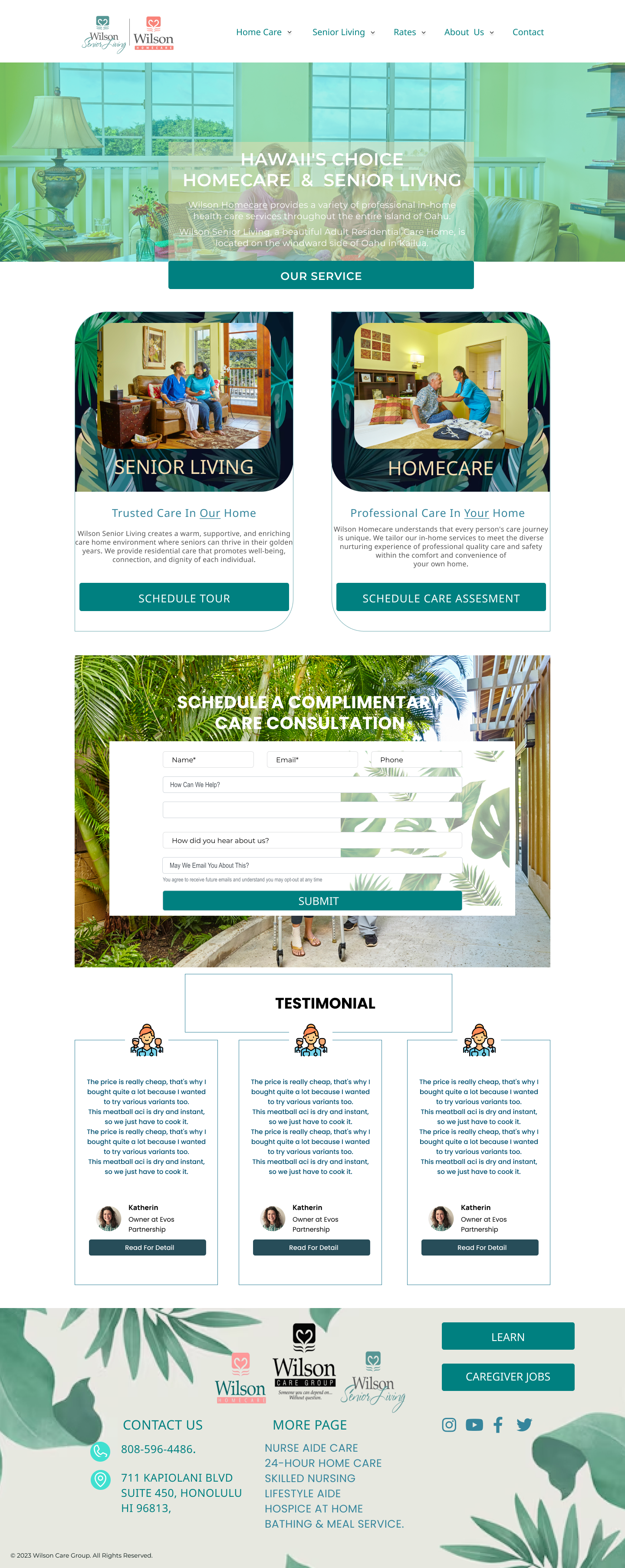 WordPress-Design von Taufik H für Wilson Care Group | Design #33779604