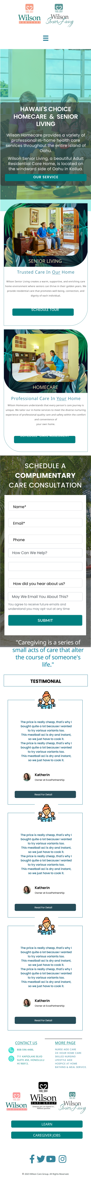 Diseño Wordpress por Taufik H para Wilson Care Group | Diseño #33779605