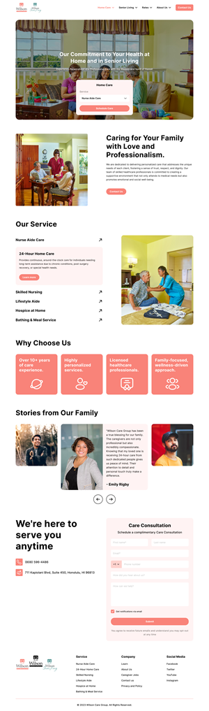 WordPress-Design von Taufik H für Wilson Care Group | Design: #33779648