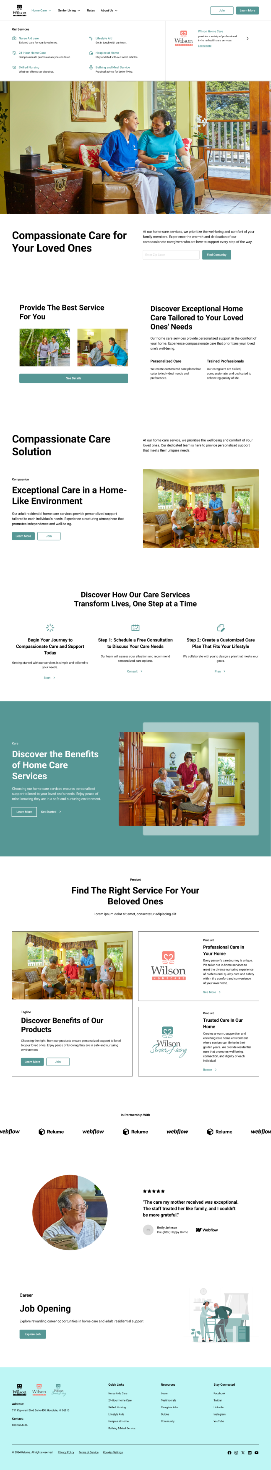 Wordpress Design by Taufik H for Wilson Care Group | Design #33779658