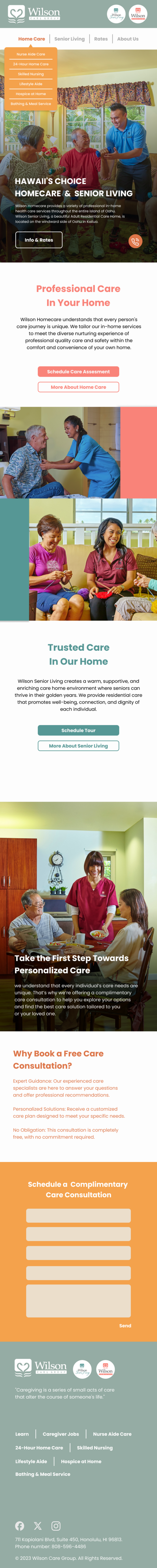 Wordpress Design by Taufik H for Wilson Care Group | Design #33779688