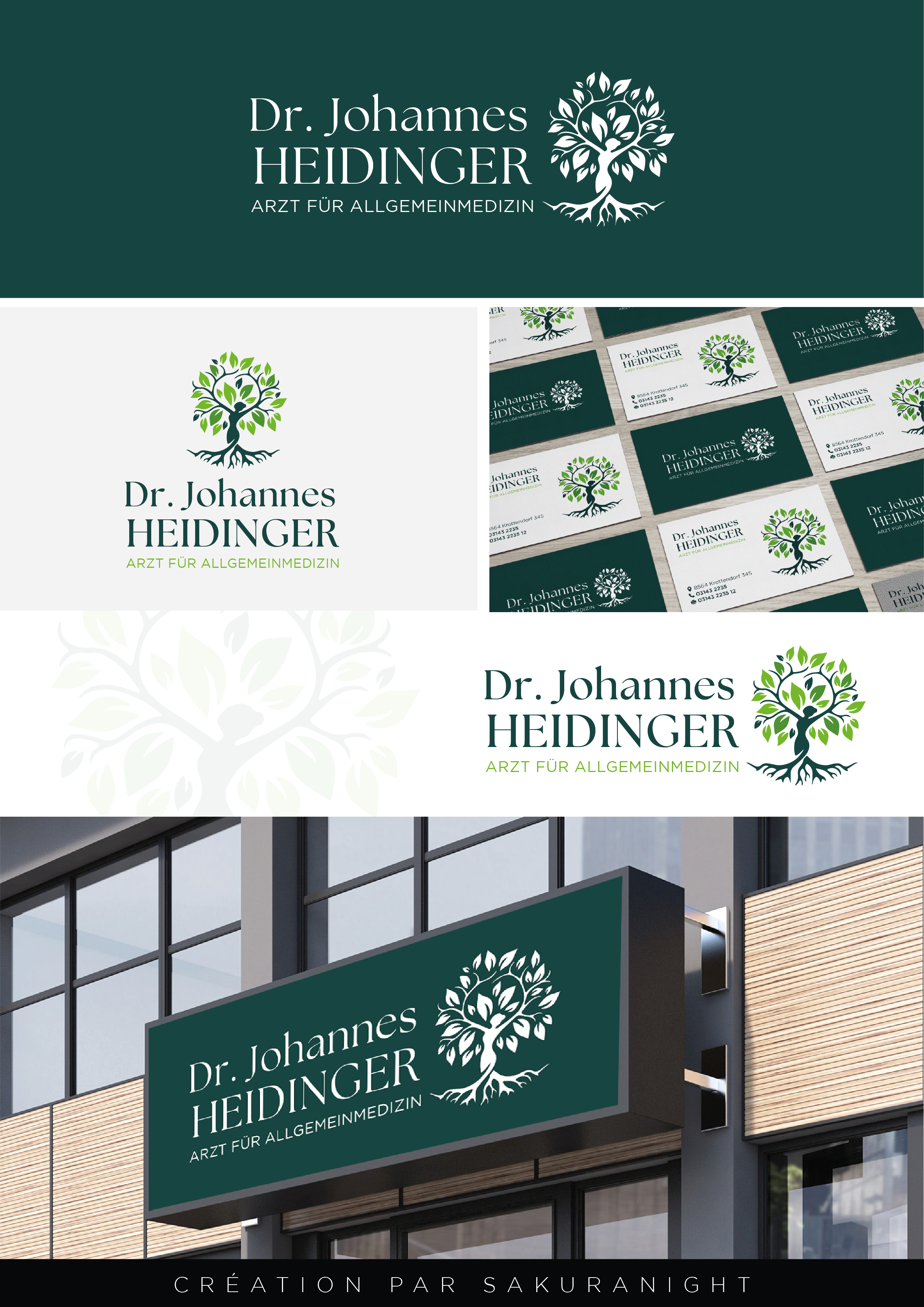 Logo-Design von Sakuranight für Ordination Dr. Johannes Heidinger | Design #33839568