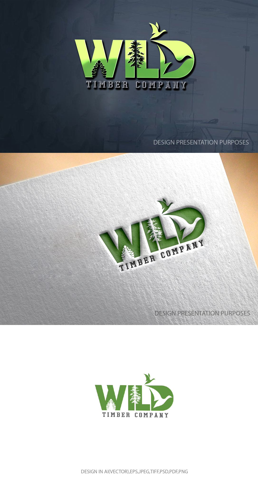 Logo Design by graphicevolution for Wild Timber Company, LLC | Design #33777780
