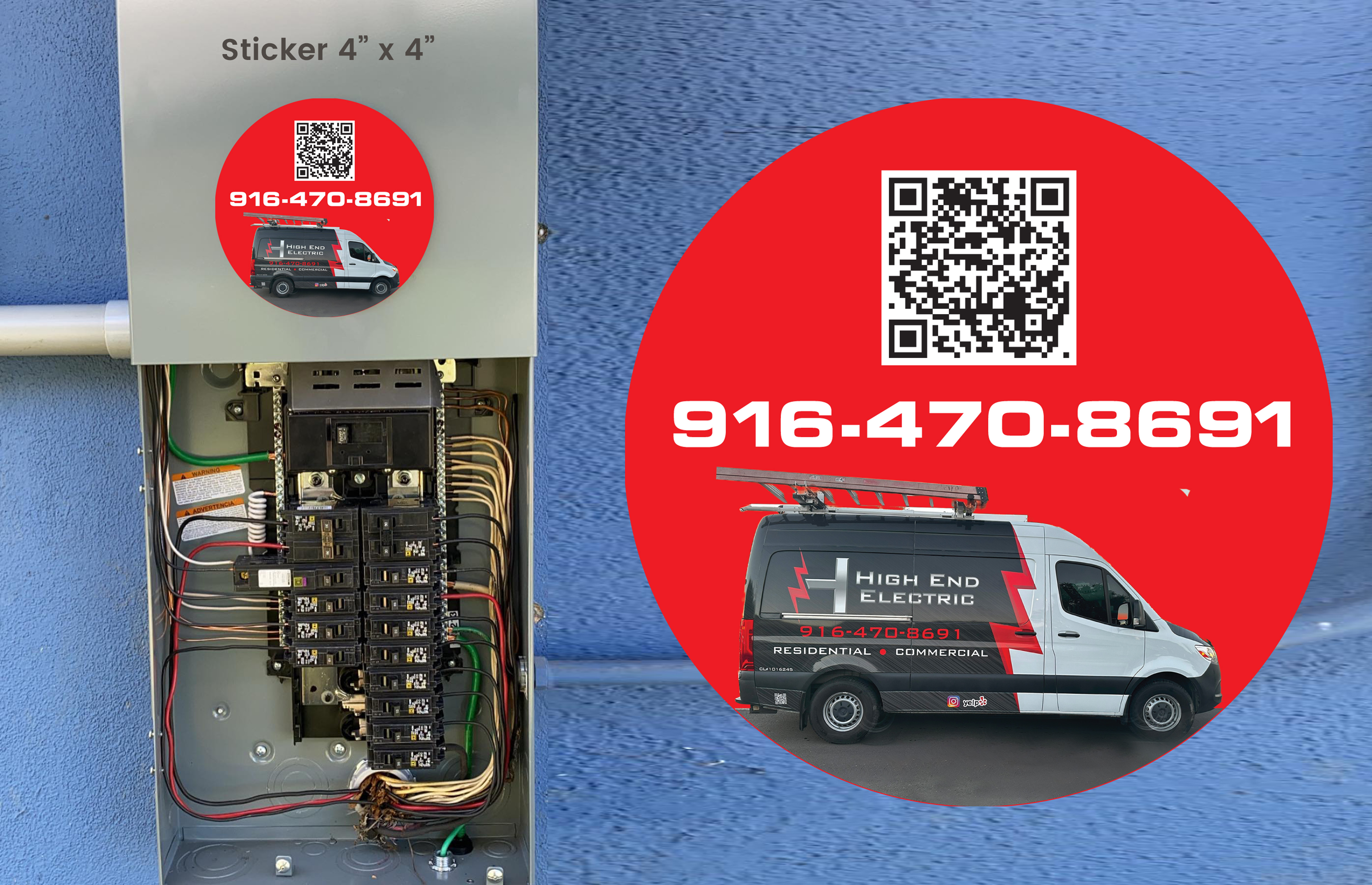 Sticker Design by Impressive Designs for High End Electric | Design #33790500