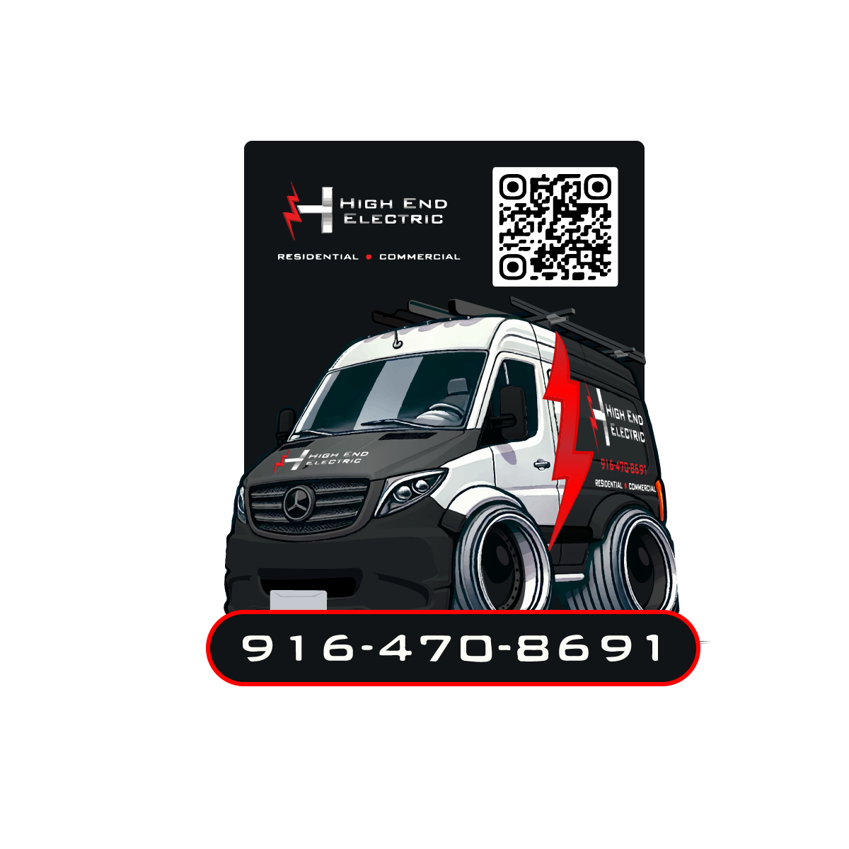 Sticker Design by Isu-D for High End Electric | Design #33785174