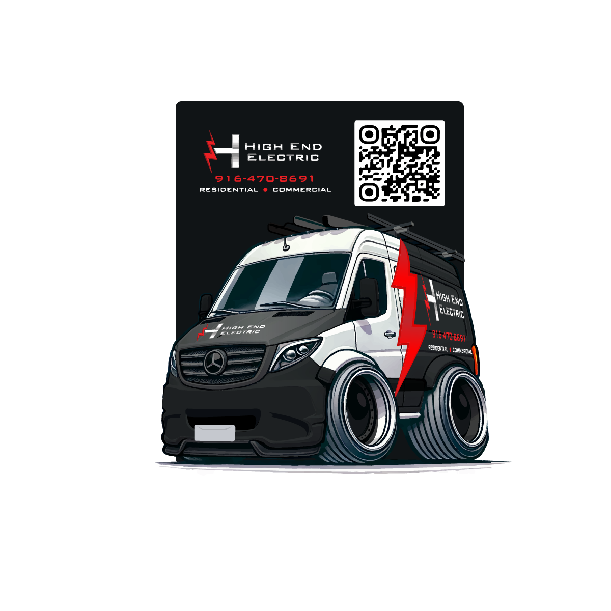 Sticker Design by Isu-D for High End Electric | Design #33785176