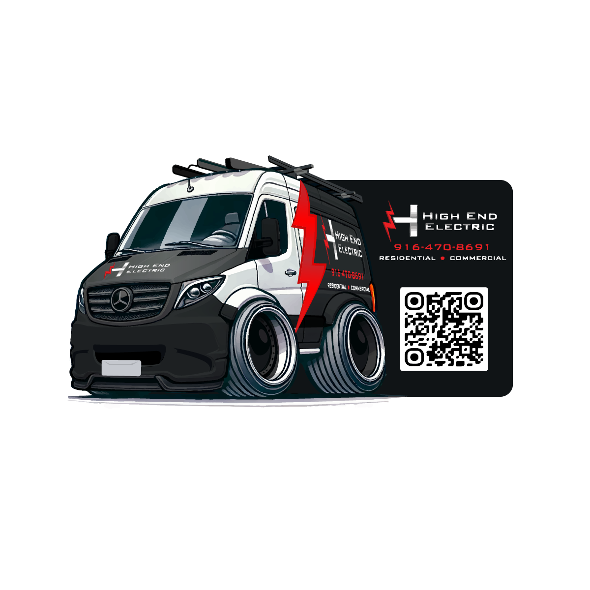 Sticker Design by Isu-D for High End Electric | Design #33785185