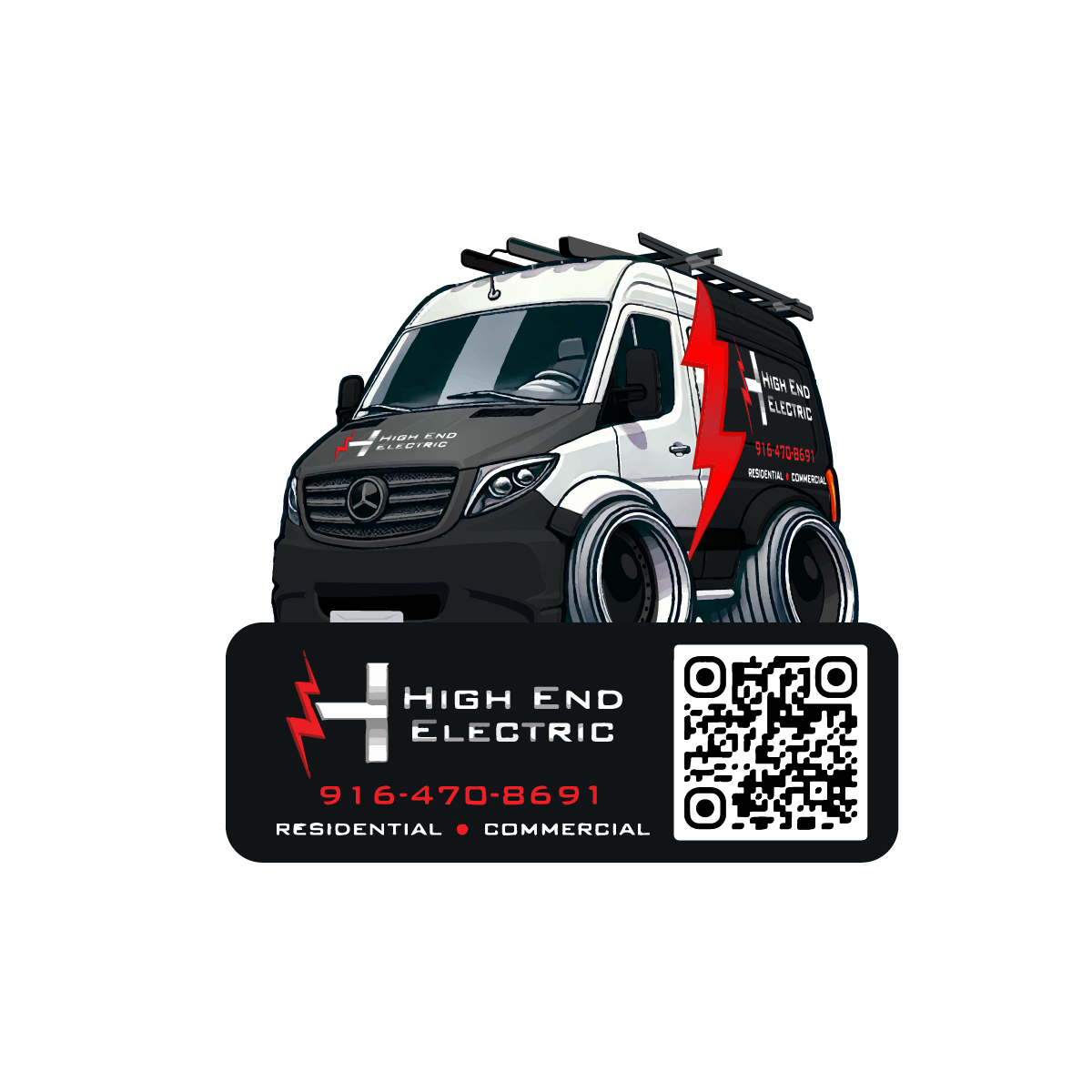 Sticker Design by Isu-D for High End Electric | Design #33785187