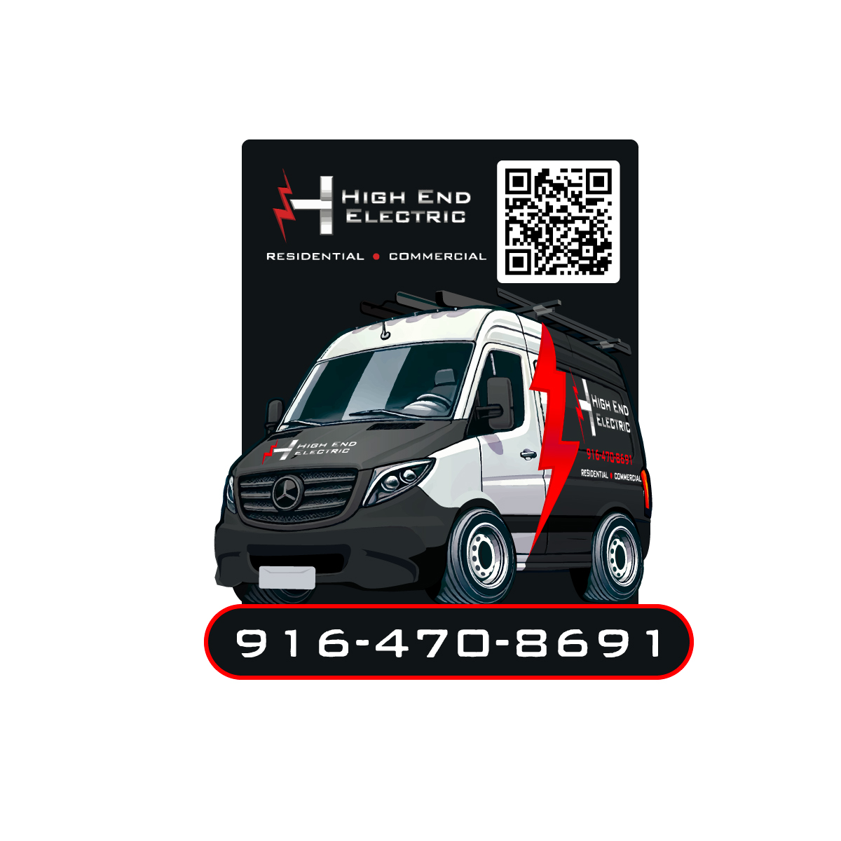 Sticker Design by Isu-D for High End Electric | Design #33820314