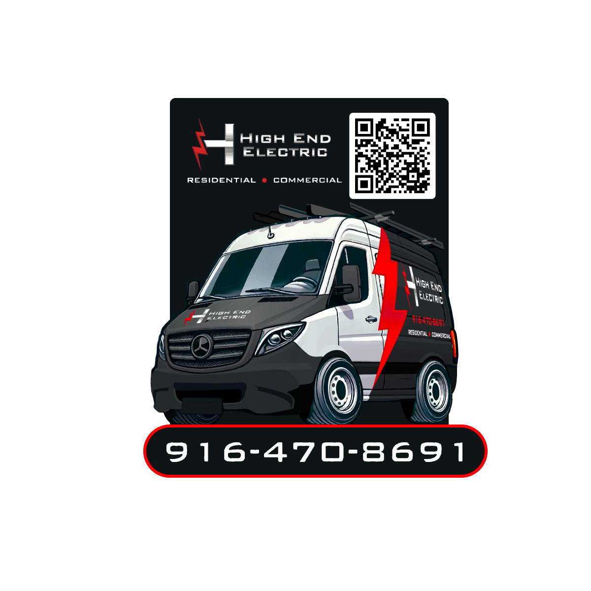 Sticker Design by Isu-D for High End Electric | Design #33824618