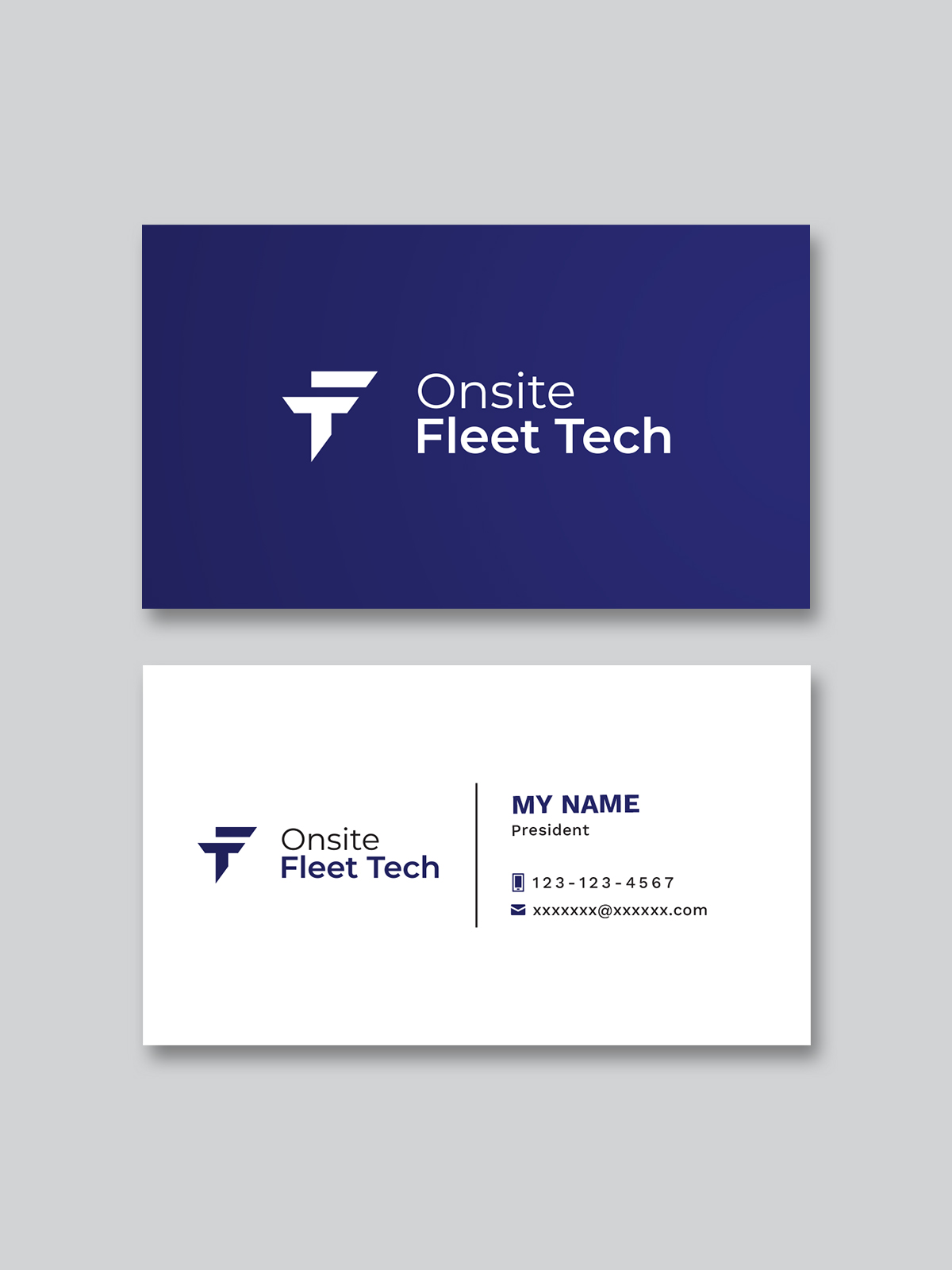 Business Card Design by Creative Moon Design for Onsite Fleet Techs | Design #33767119