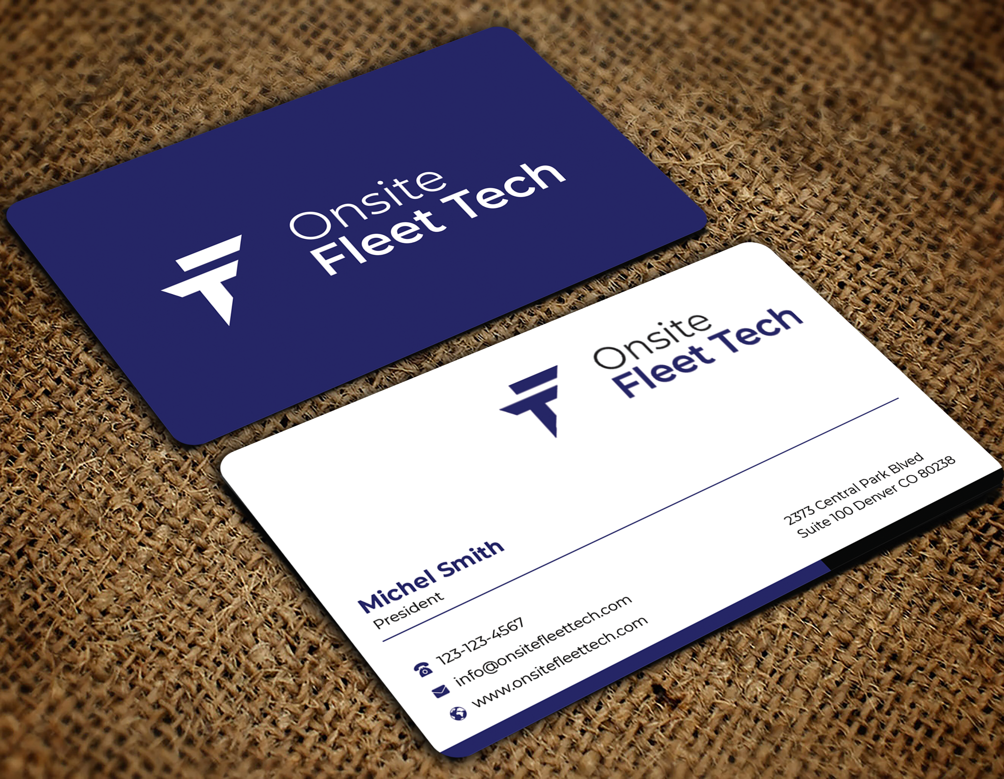 Visitenkarten-Design von Graphixpointt für Onsite Fleet Techs | Design #33767667