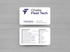Diseño de Tarjeta de Presentación por Expert Bappy para Onsite Fleet Techs | Diseño: #33767514