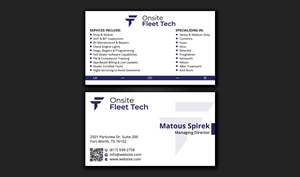 Business Card Design by DesignerShahadat for Onsite Fleet Techs | Design: #33772515