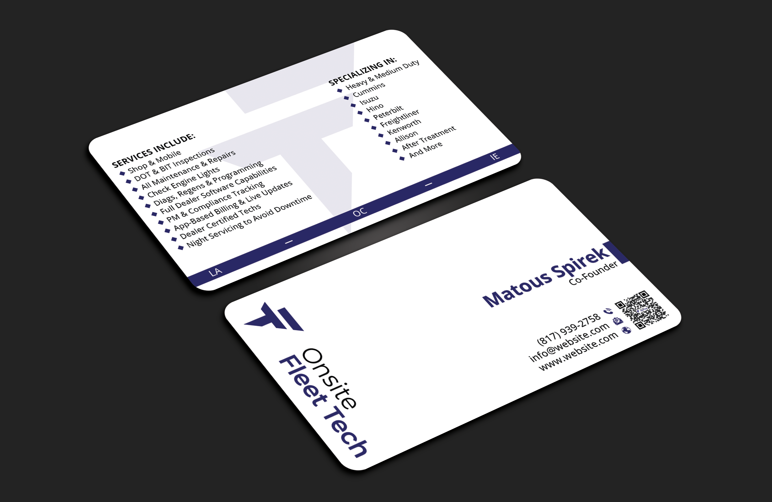 Business Card Design by DesignerShahadat for Onsite Fleet Techs | Design #33773449