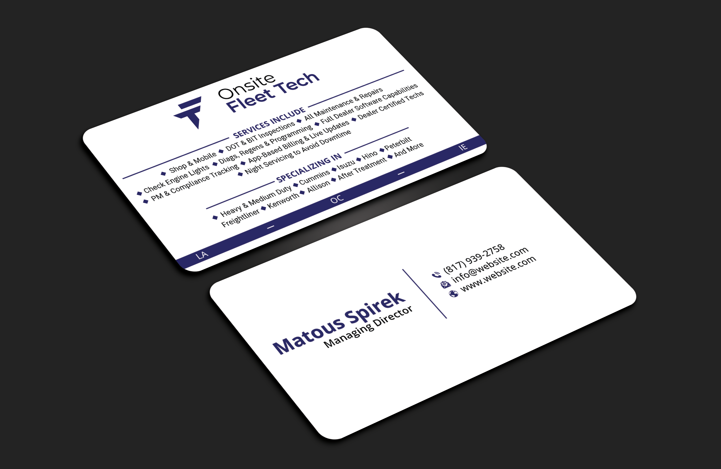 Business Card Design by DesignerShahadat for Onsite Fleet Techs | Design #33773450