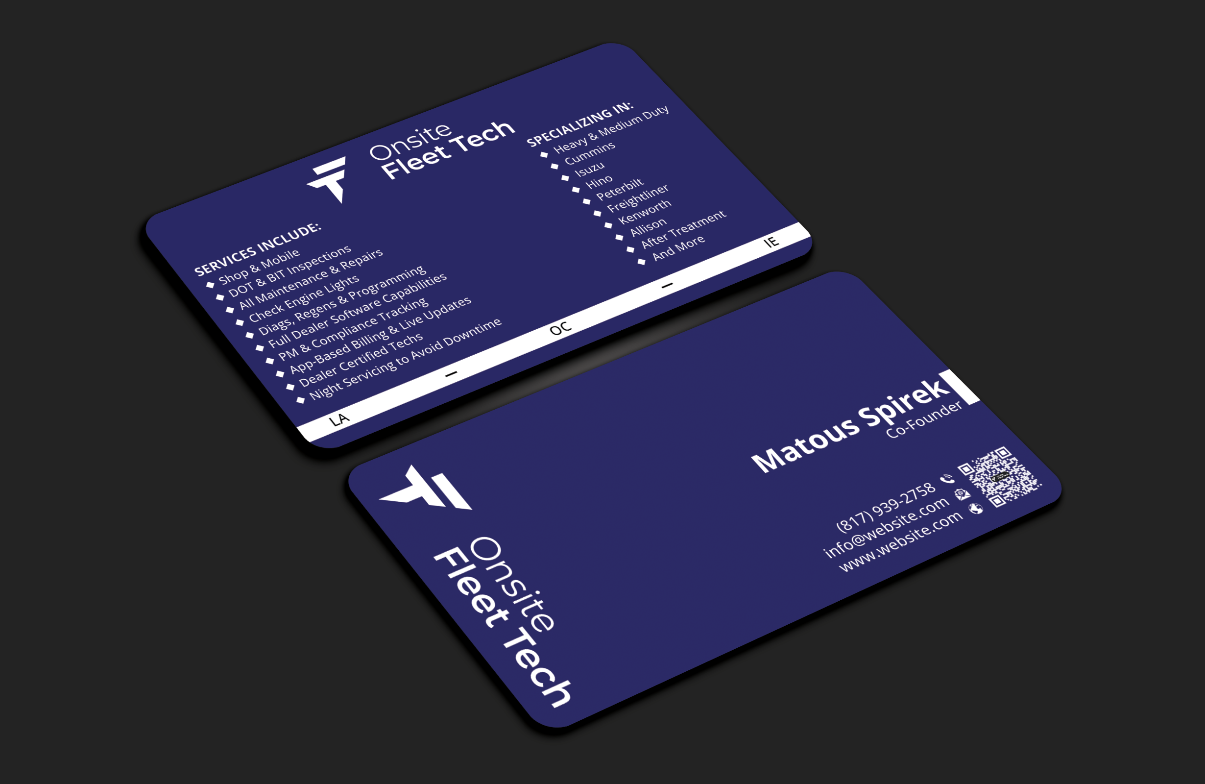 Business Card Design by DesignerShahadat for Onsite Fleet Techs | Design #33773454