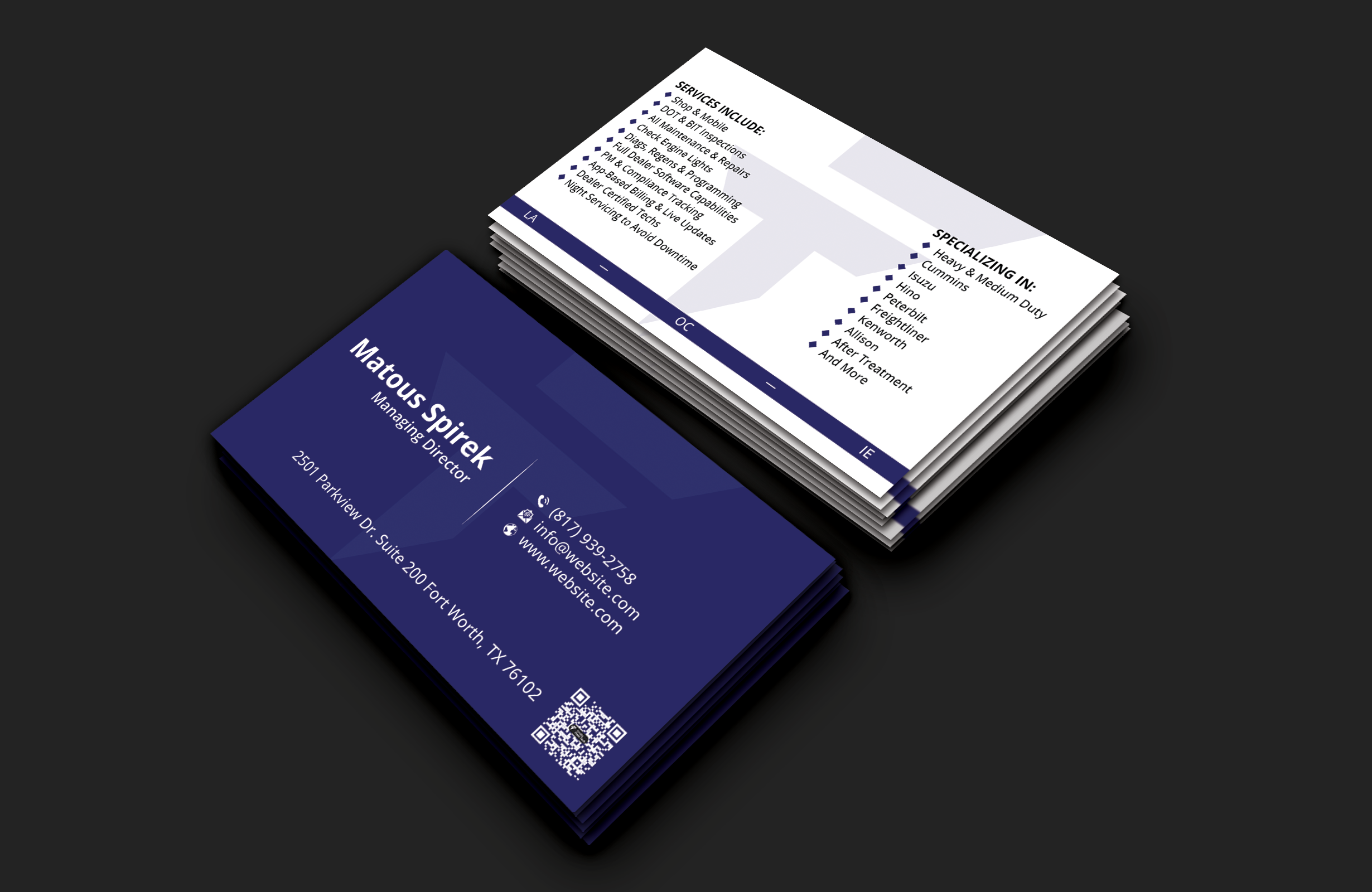 Business Card Design by DesignerShahadat for Onsite Fleet Techs | Design #33773456