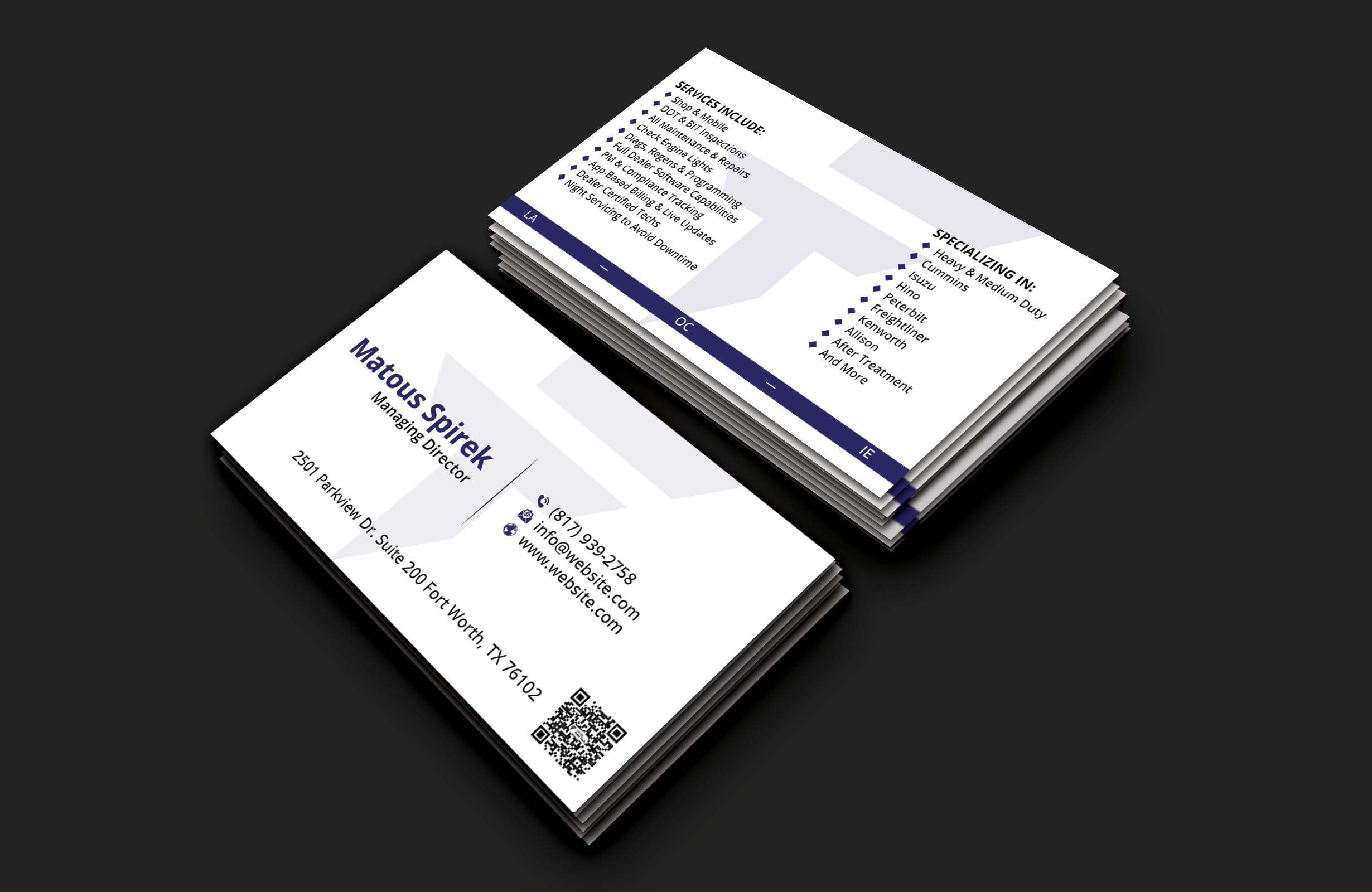 Business Card Design by DesignerShahadat for Onsite Fleet Techs | Design #33773457