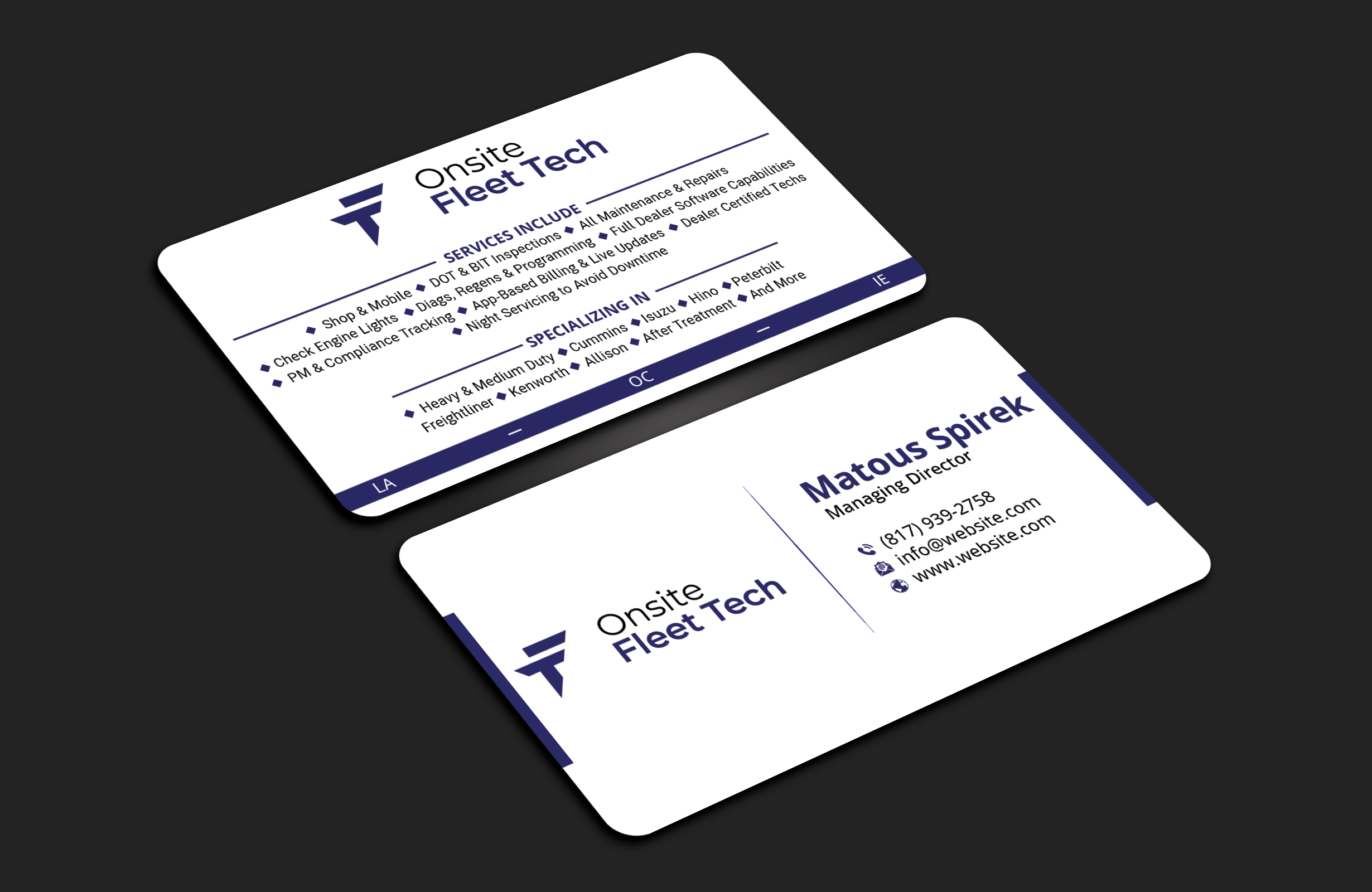 Business Card Design by DesignerShahadat for Onsite Fleet Techs | Design #33773471