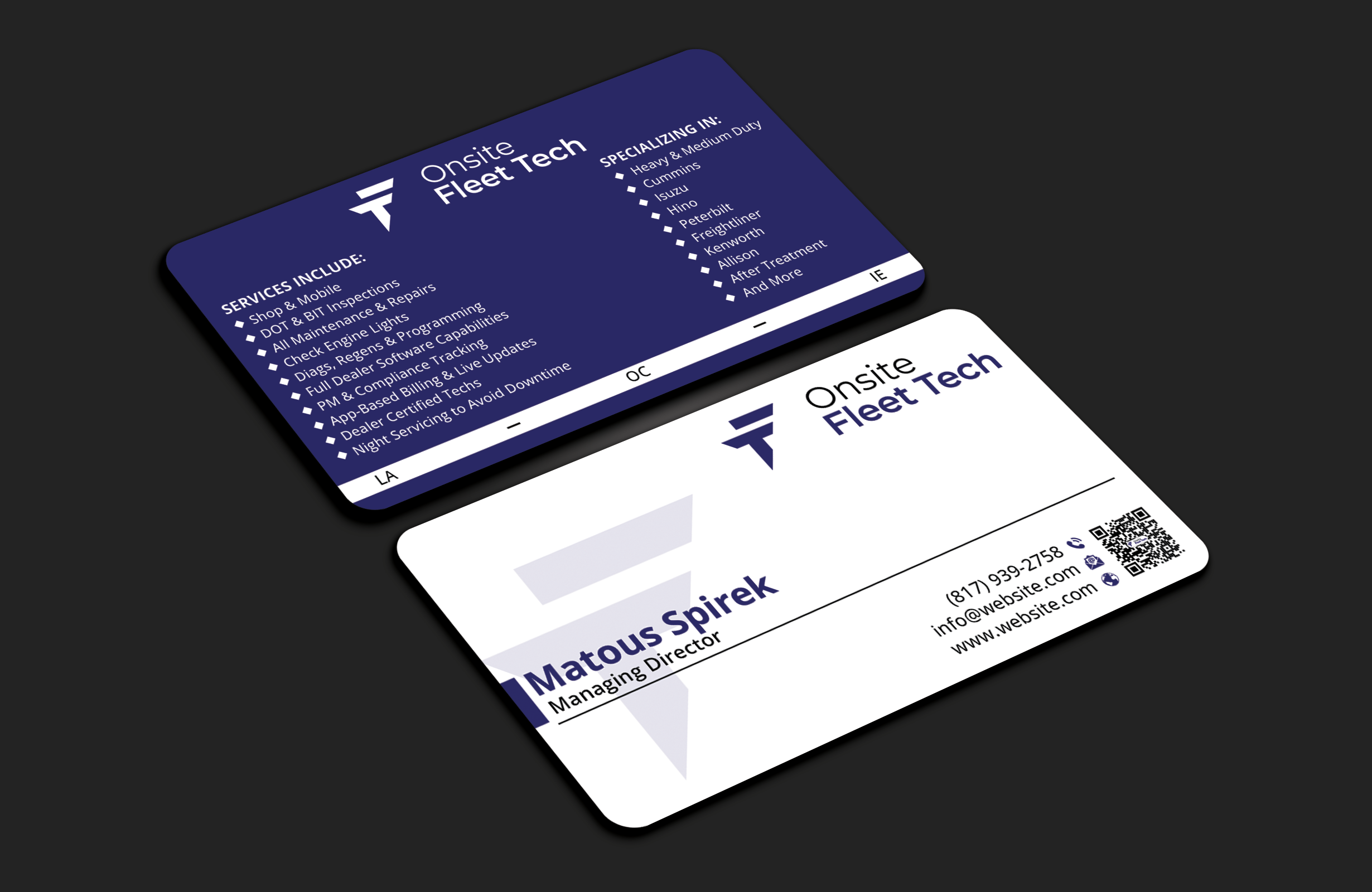Business Card Design by DesignerShahadat for Onsite Fleet Techs | Design #33773475