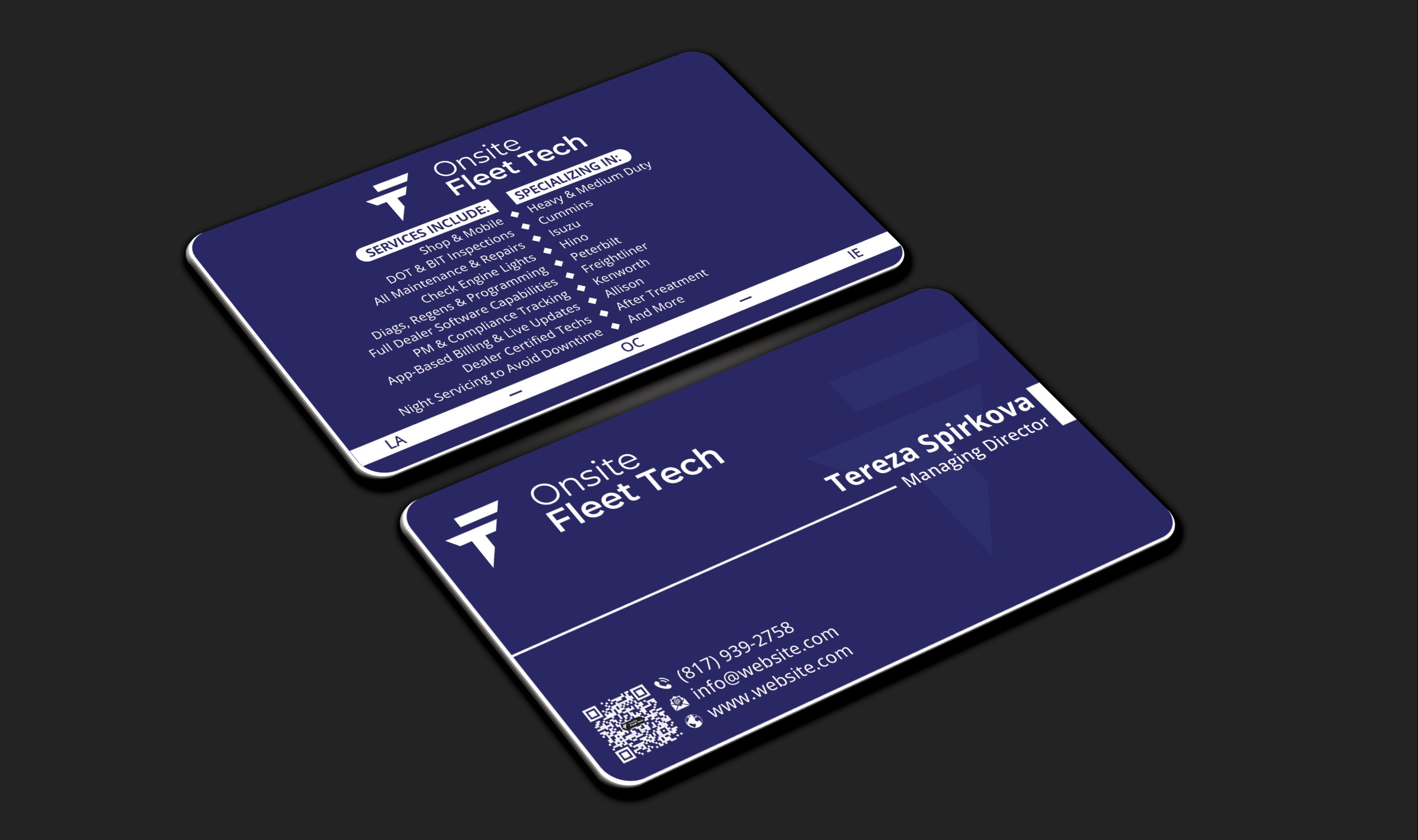 Business Card Design by DesignerShahadat for Onsite Fleet Techs | Design #33773484