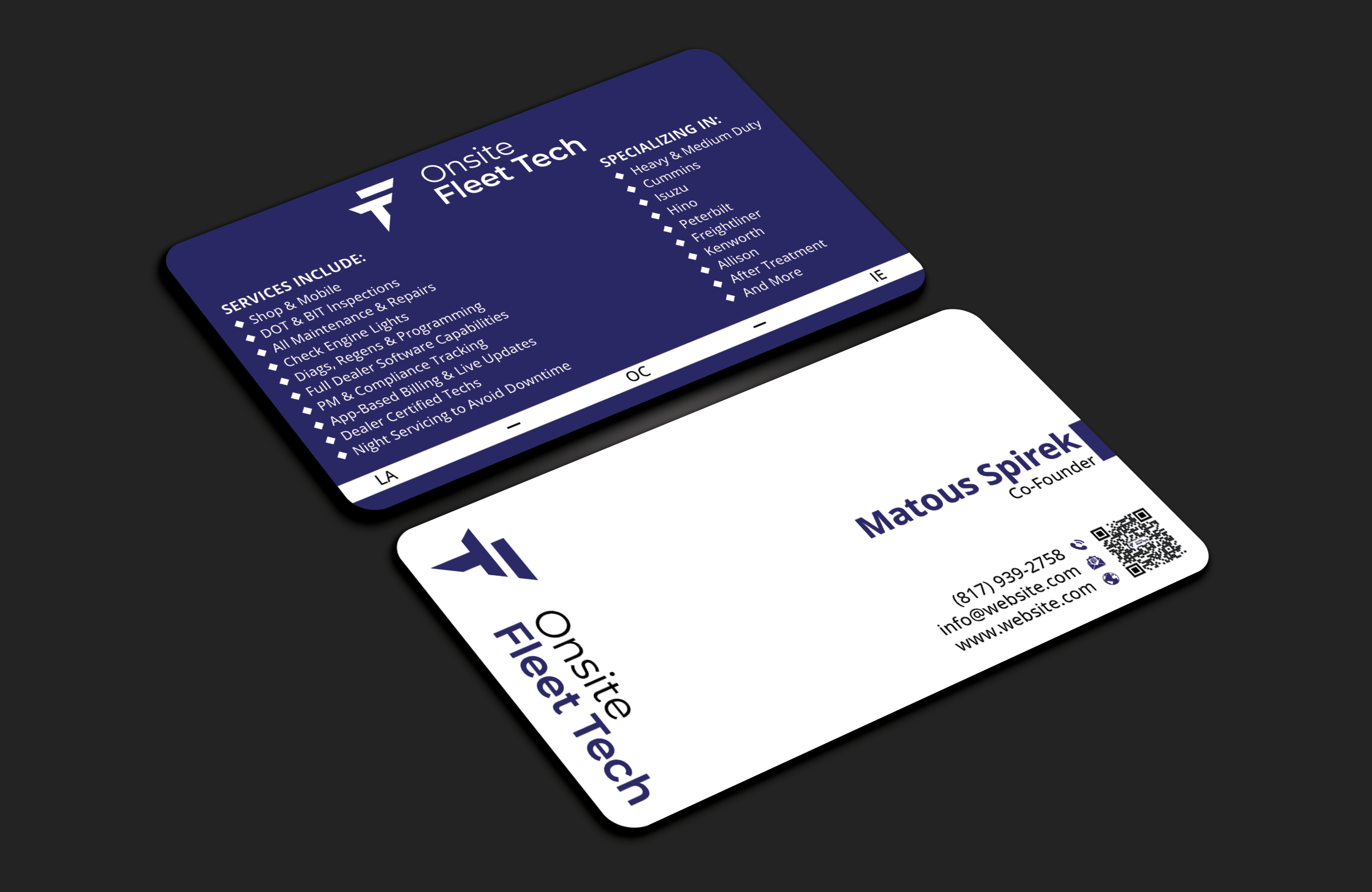Business Card Design by DesignerShahadat for Onsite Fleet Techs | Design #33773489