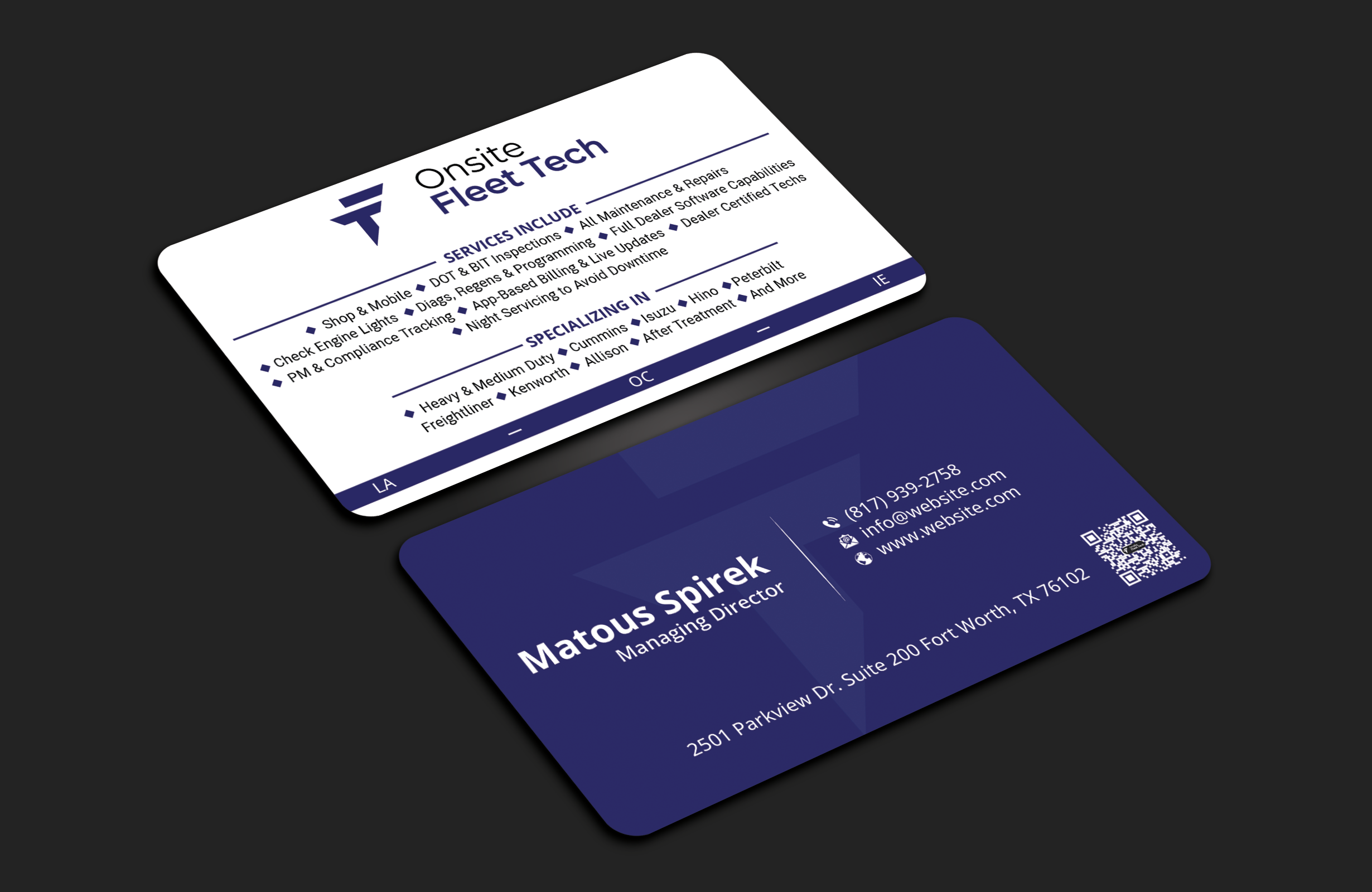 Business Card Design by DesignerShahadat for Onsite Fleet Techs | Design #33773495