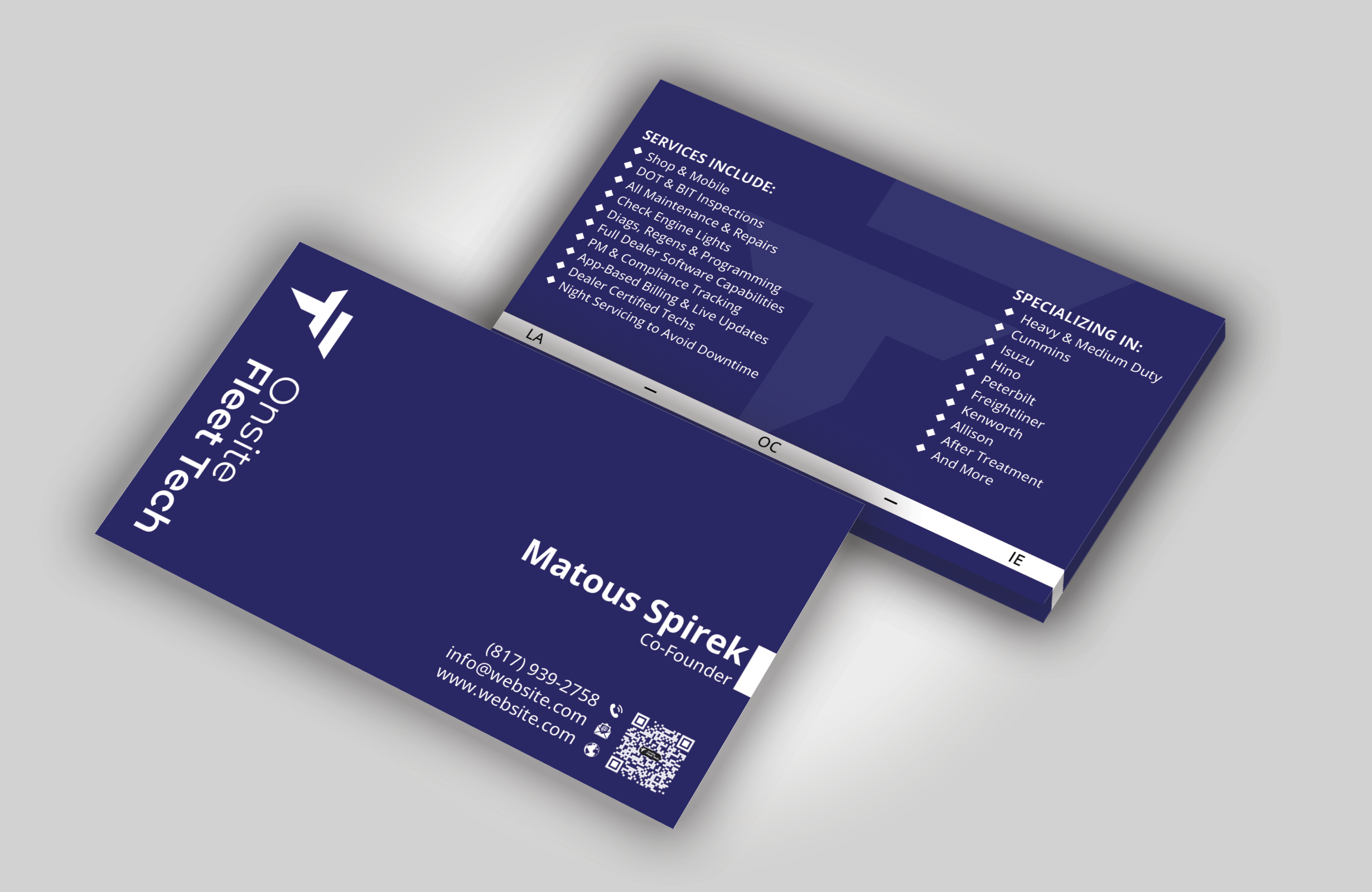 Visitenkarten-Design von DesignerShahadat für Onsite Fleet Techs | Design #33773498