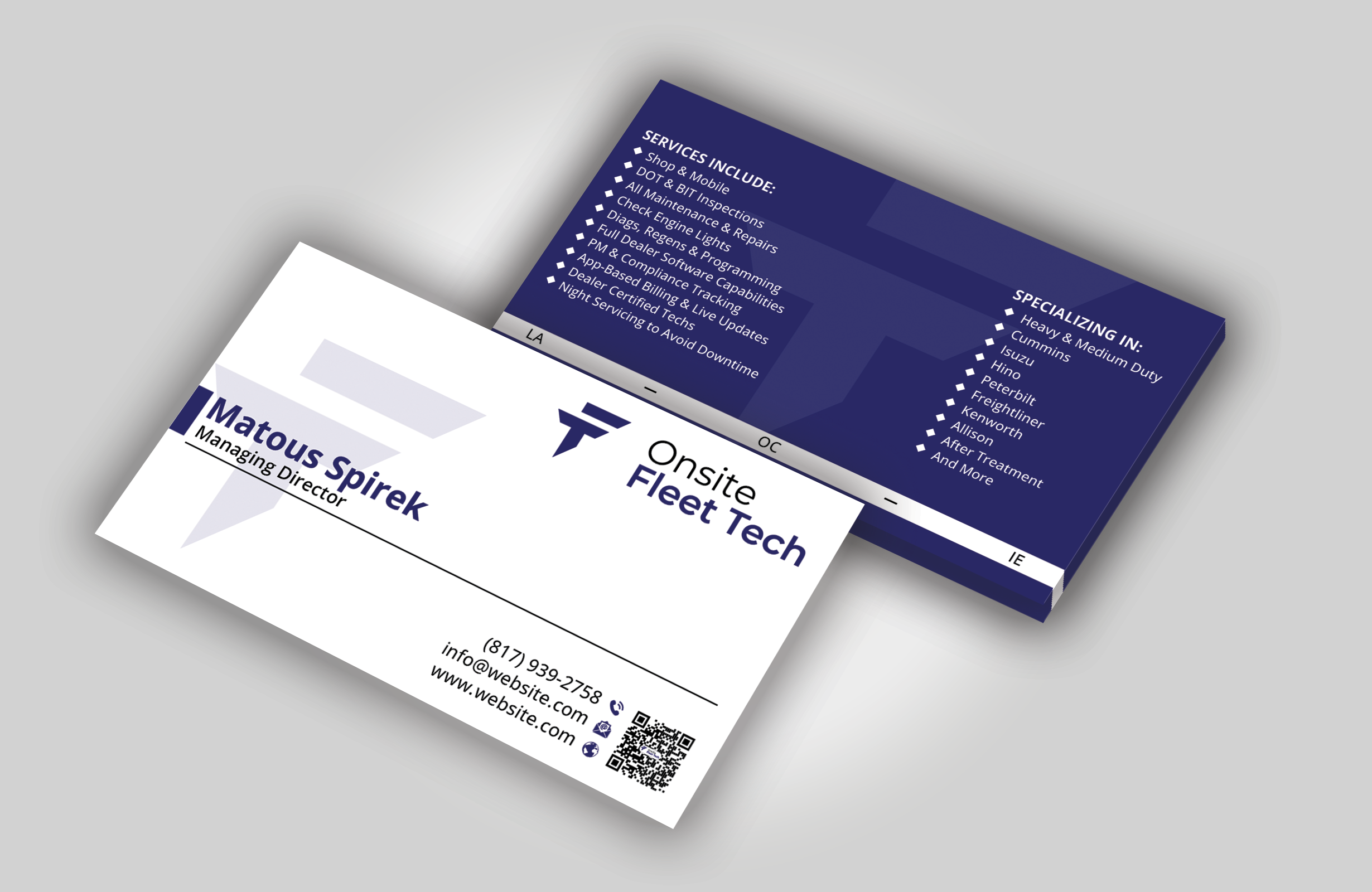 Business Card Design by DesignerShahadat for Onsite Fleet Techs | Design #33773506