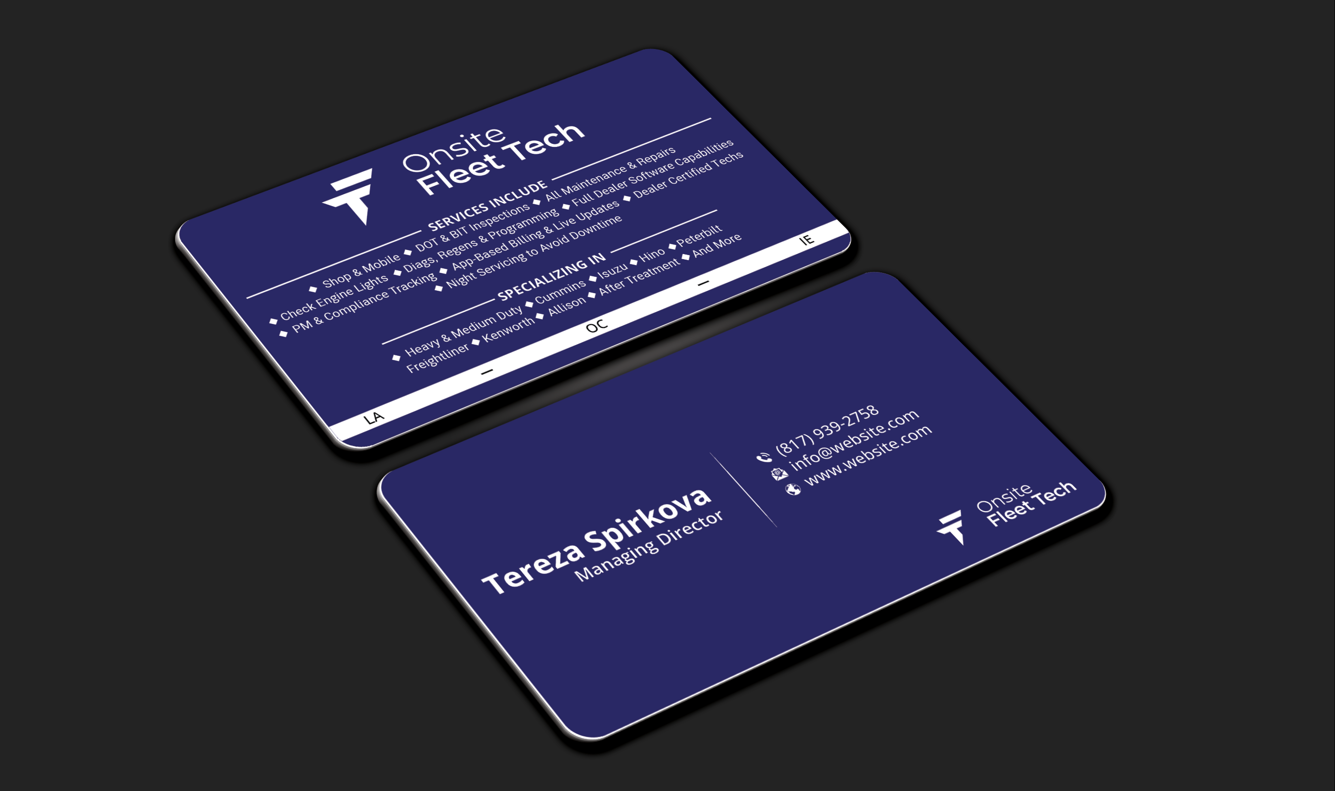 Business Card Design by DesignerShahadat for Onsite Fleet Techs | Design #33773602