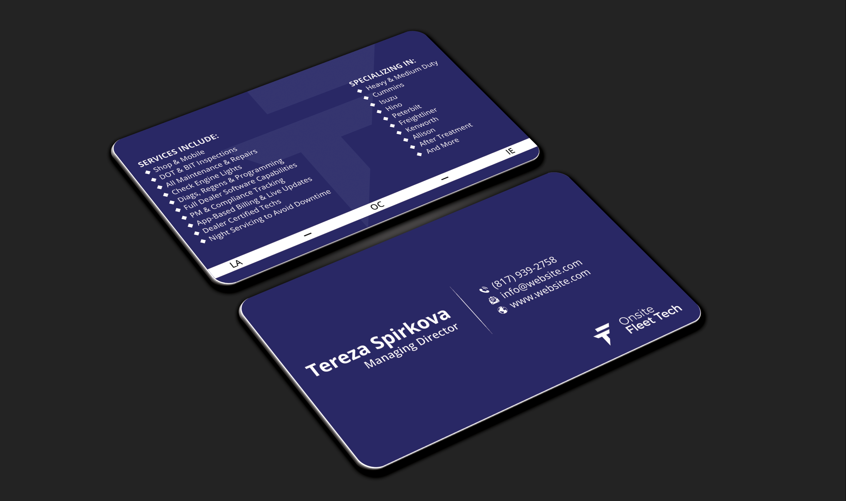 Business Card Design by DesignerShahadat for Onsite Fleet Techs | Design #33773604