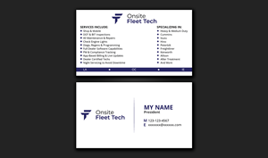 Business Card Design by DesignerShahadat for Onsite Fleet Techs | Design: #33773688