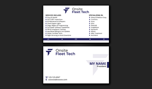 Business Card Design by DesignerShahadat for Onsite Fleet Techs | Design: #33773692