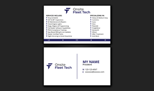 Business Card Design by DesignerShahadat for Onsite Fleet Techs | Design: #33773761