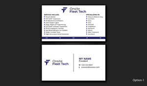 Business Card Design by DesignerShahadat for Onsite Fleet Techs | Design: #33773940