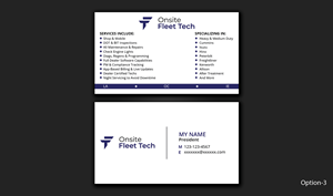 Business Card Design by DesignerShahadat for Onsite Fleet Techs | Design: #33773943
