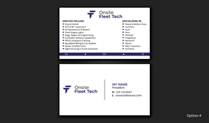 Business Card Design by DesignerShahadat for Onsite Fleet Techs | Design: #33774163