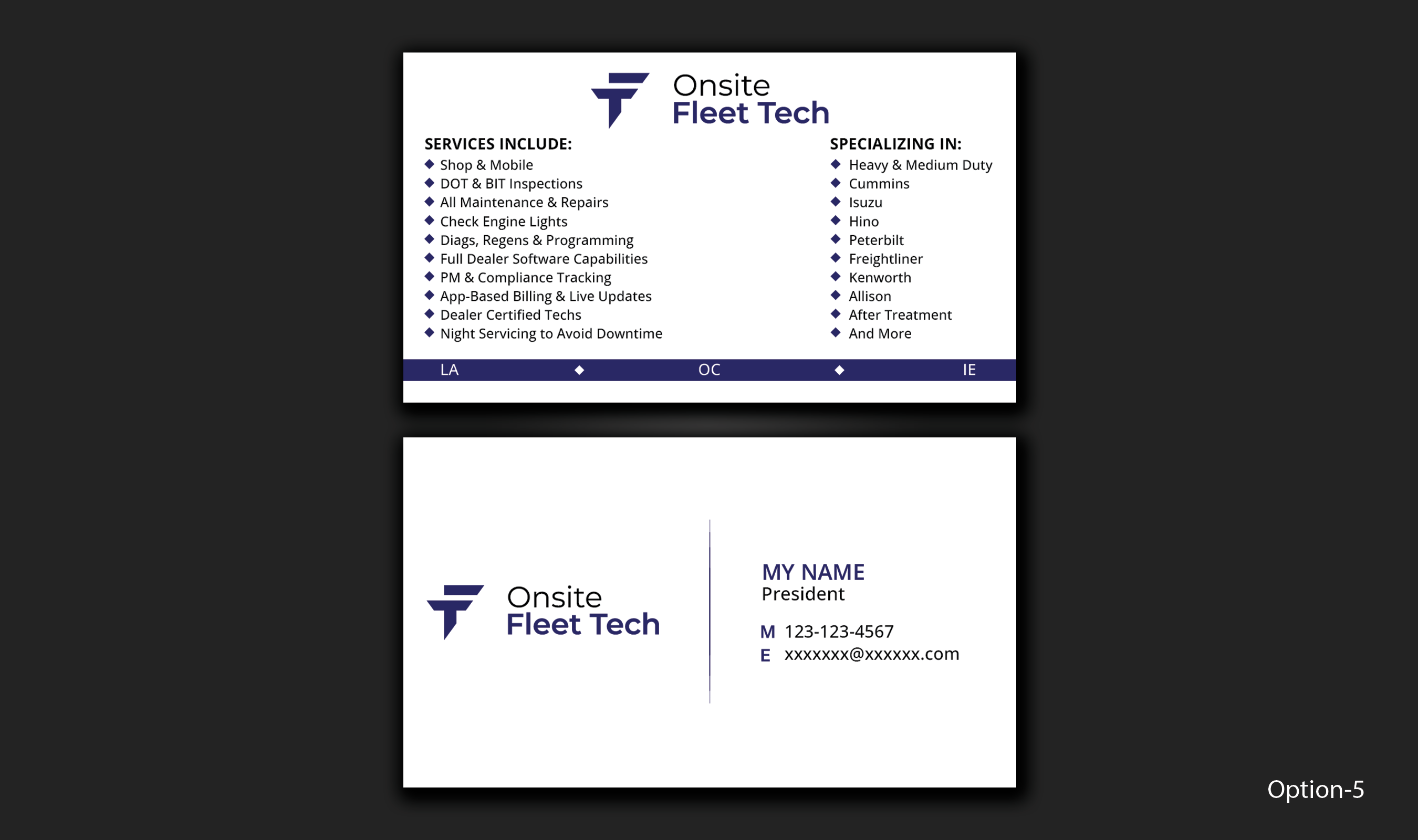 Business Card Design by DesignerShahadat for Onsite Fleet Techs | Design #33774234