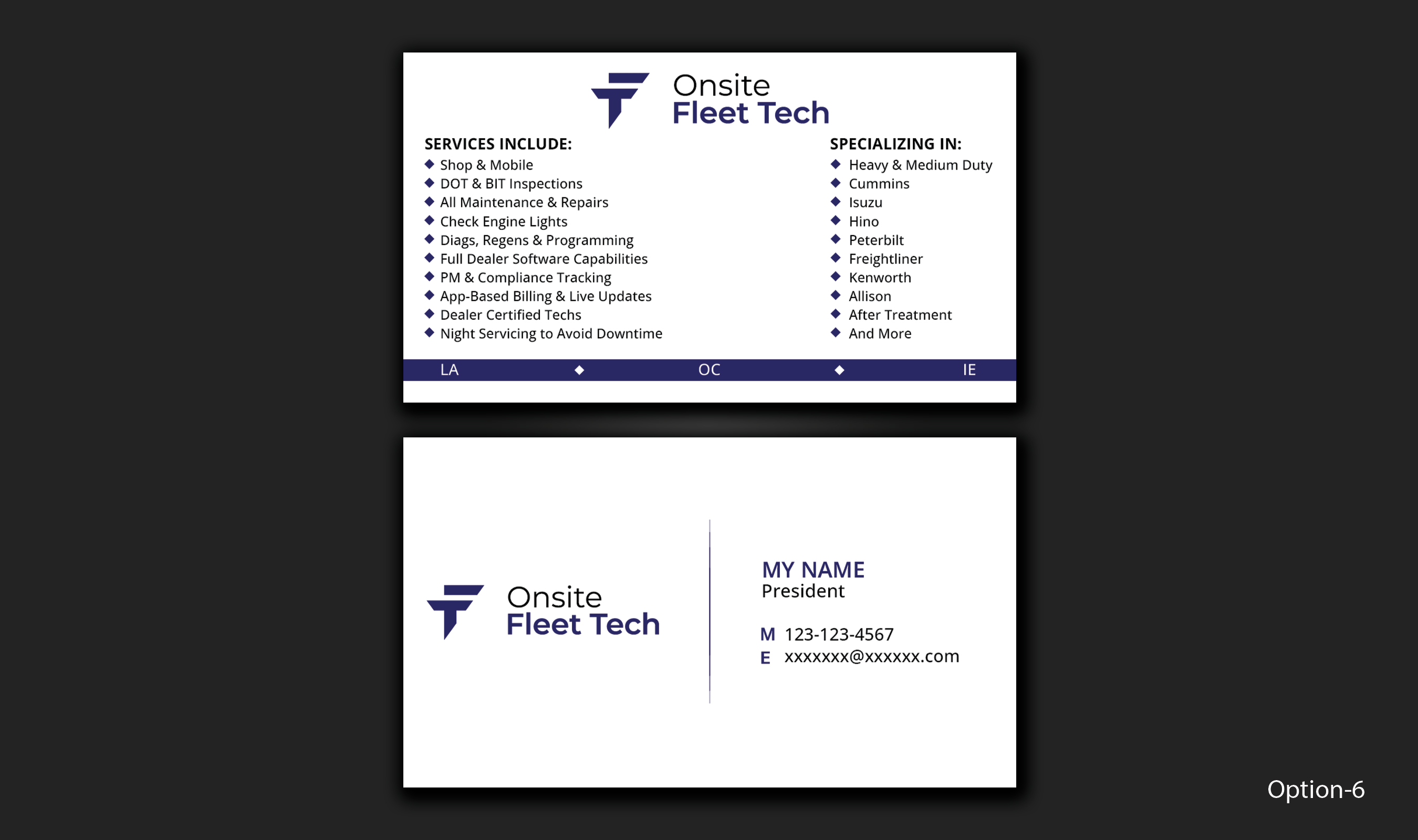 Business Card Design by DesignerShahadat for Onsite Fleet Techs | Design #33774236