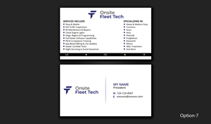 Business Card Design by DesignerShahadat for Onsite Fleet Techs | Design: #33775956