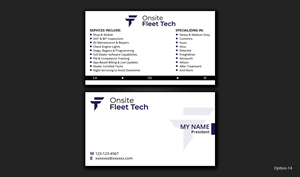 Business Card Design by DesignerShahadat for Onsite Fleet Techs | Design: #33776057