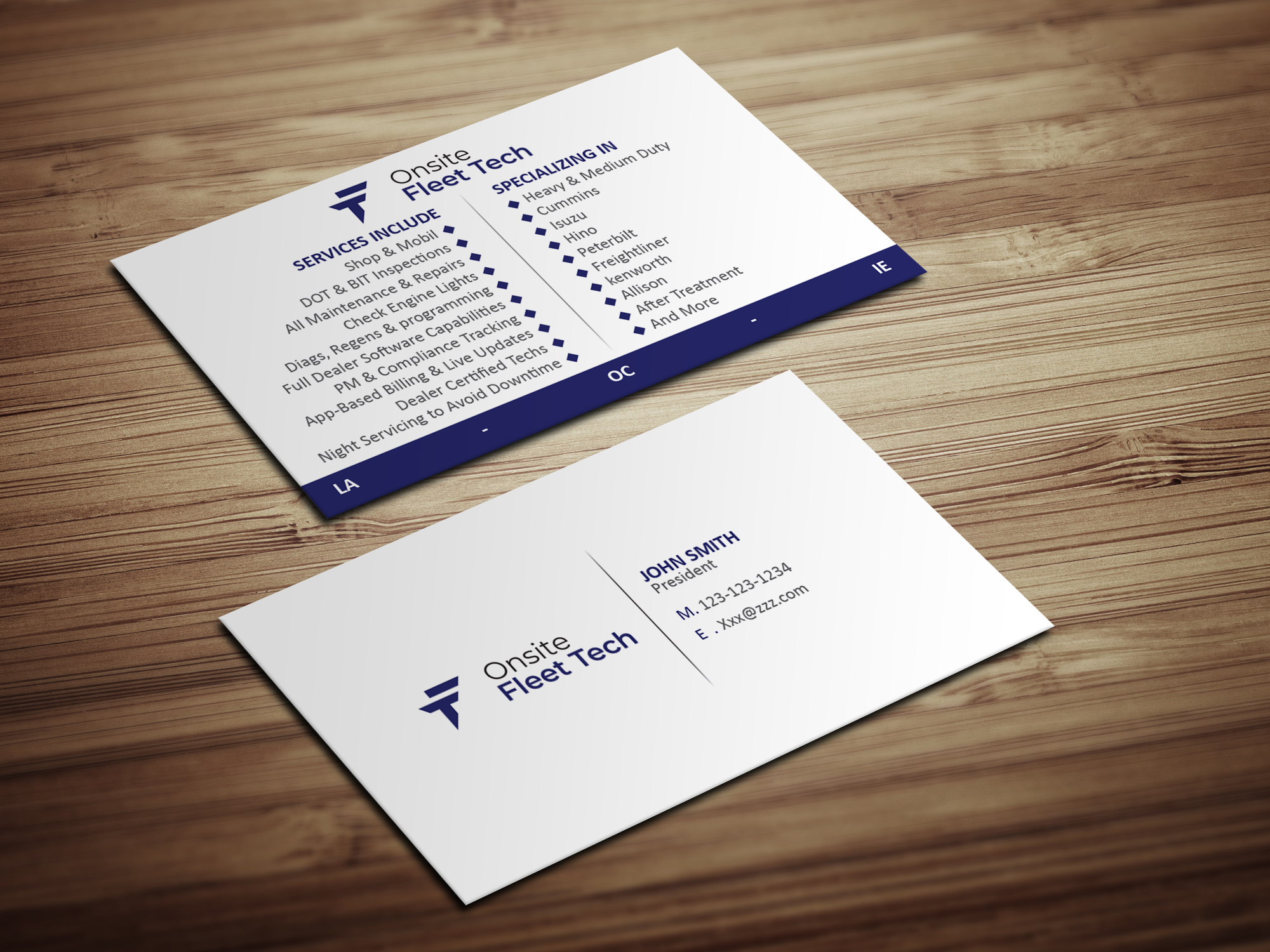 Business Card Design by Magic of Art for Onsite Fleet Techs | Design #33775826