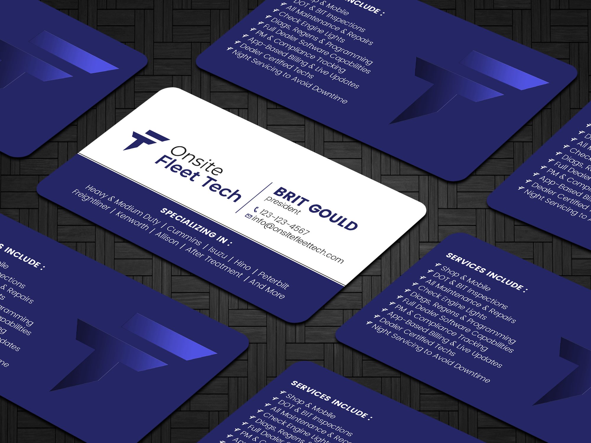 Business Card Design by Tripti Ranjan Gain for Onsite Fleet Techs | Design #33769139