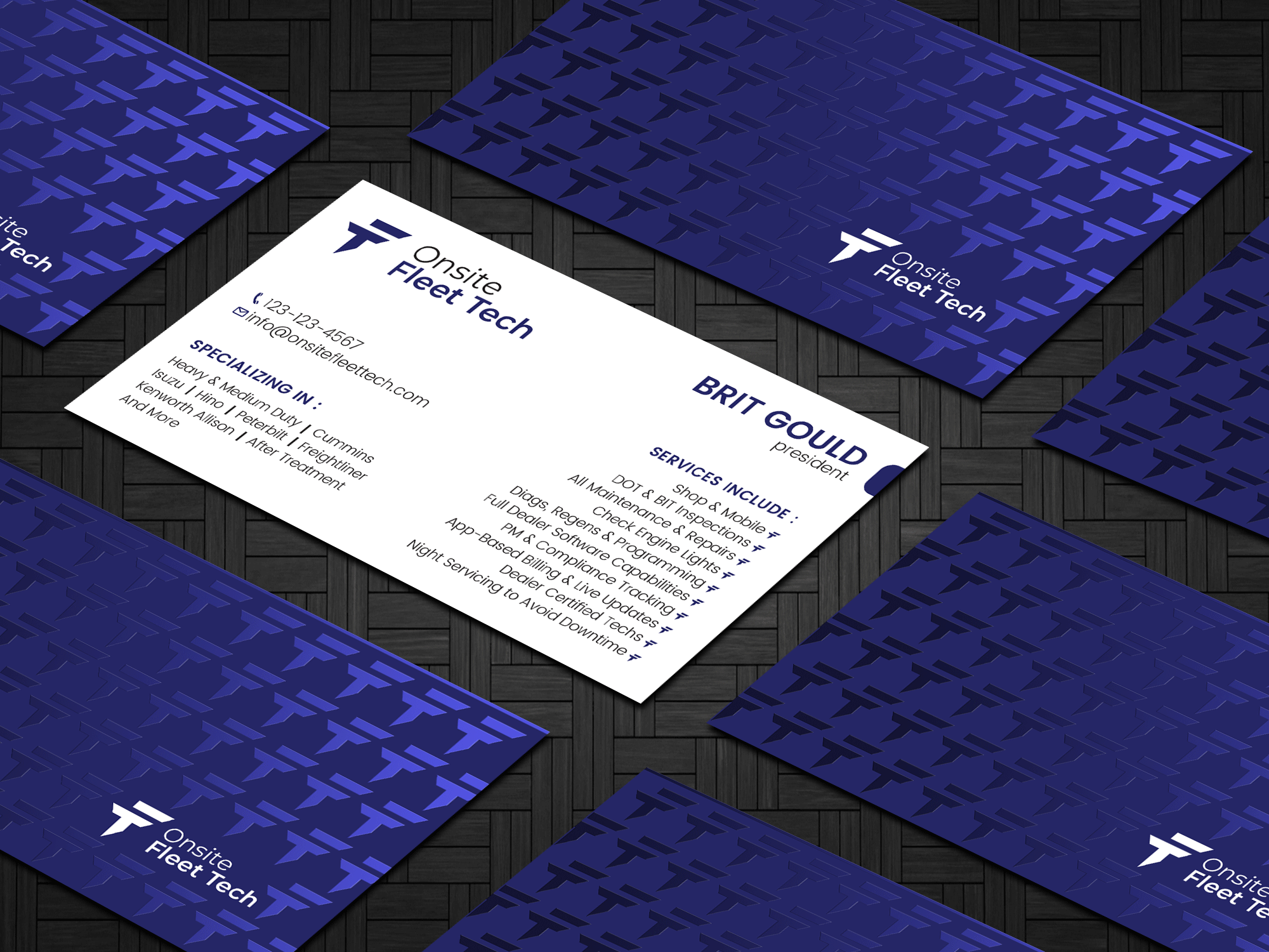 Business Card Design by Tripti Ranjan Gain for Onsite Fleet Techs | Design #33769142