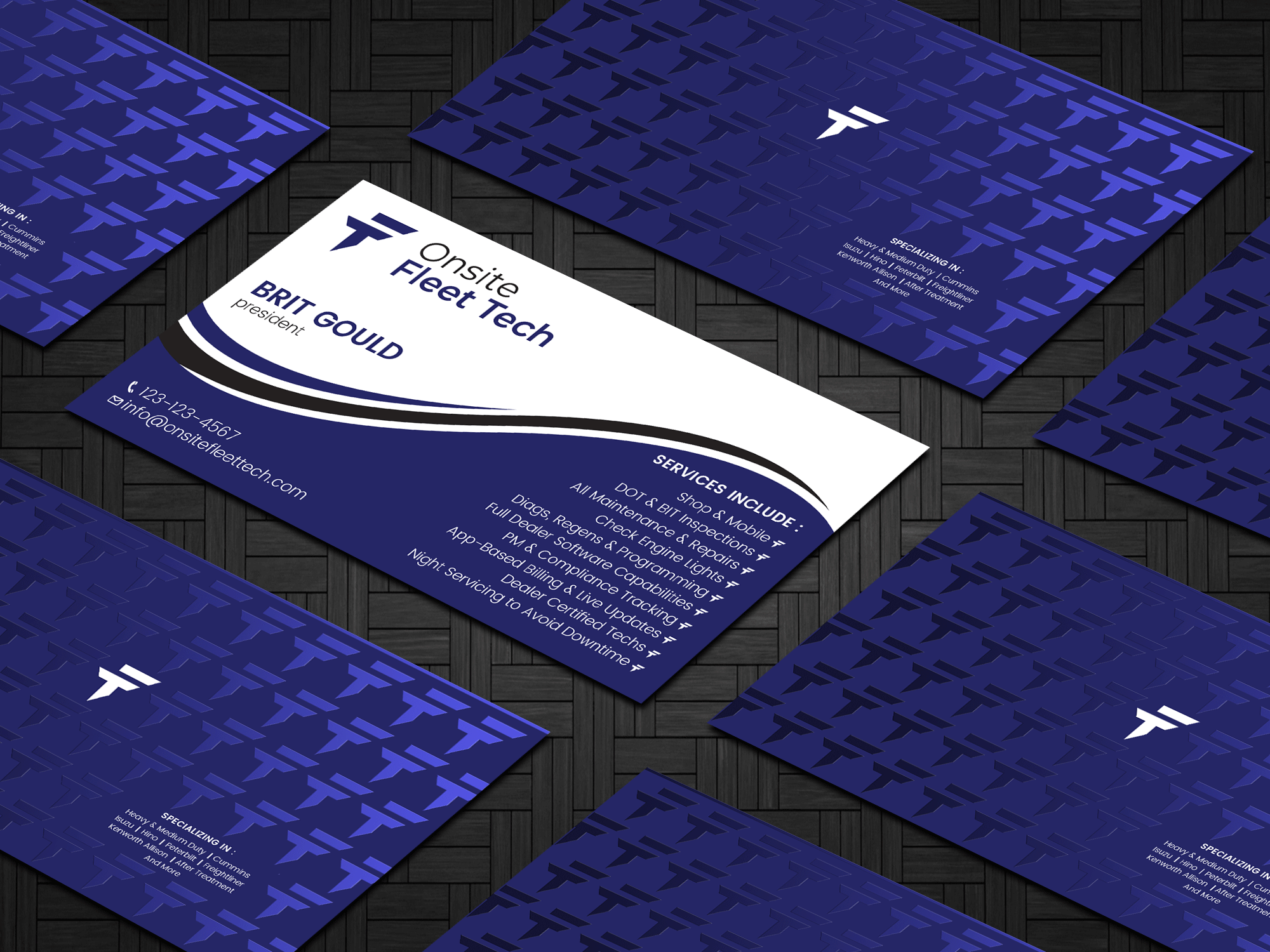 Business Card Design by Tripti Ranjan Gain for Onsite Fleet Techs | Design #33769143