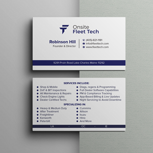 Business Card Design by Bikash Das for Onsite Fleet Techs | Design: #33775626